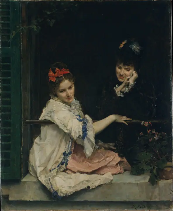 Muchachas en una ventana, Raimundo de Madrazo y Garreta