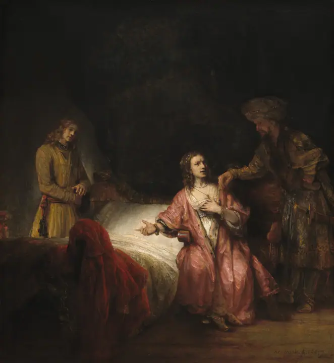 José acusado por la esposa de Putifar, Rembrandt van Rijn