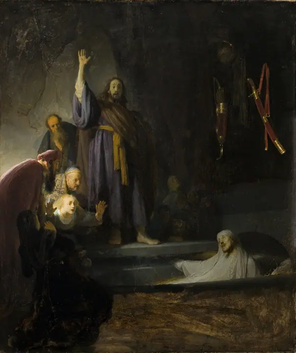 La resurrección de Lázaro, Rembrandt van Rijn