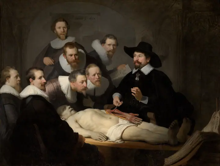 Lección de anatomía del Dr. Nicolaes Tulp, Rembrandt van Rijn