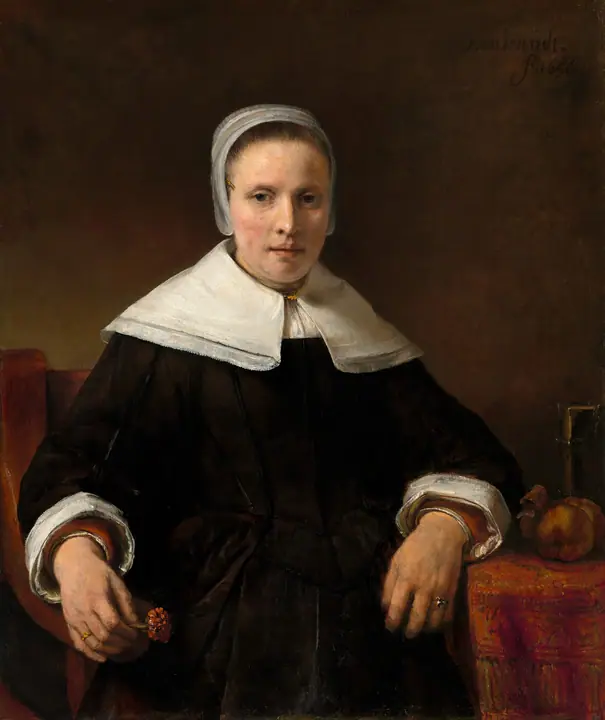 Mujer con un clavel, Rembrandt van Rijn