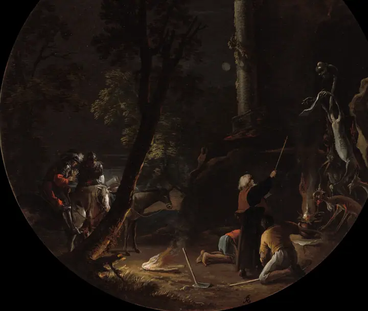 Escenas de brujería, Noche, Salvator Rosa