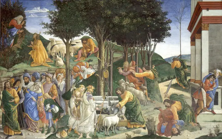 Pruebas de Moisés, Sandro Botticelli