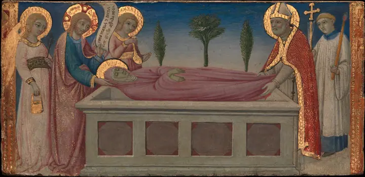 El entierro de Santa Marta, Sano di Pietro