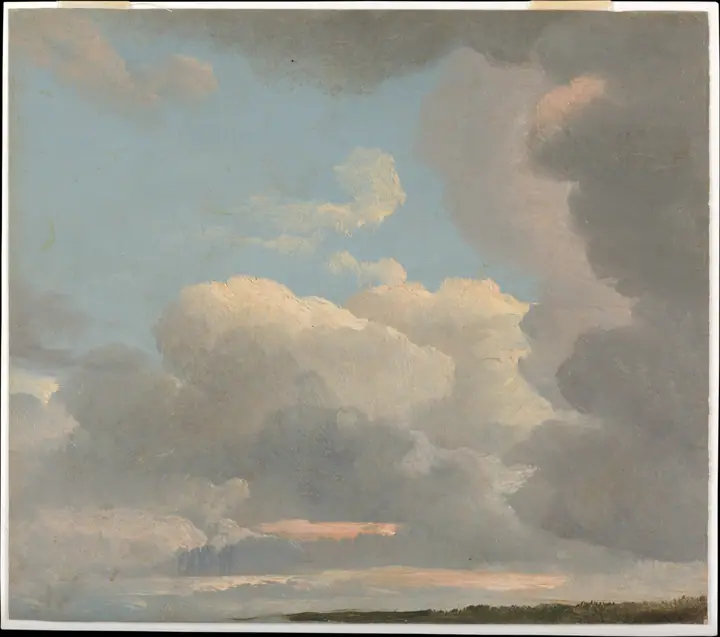 Estudio de nubes (atardecer), Simon Denis