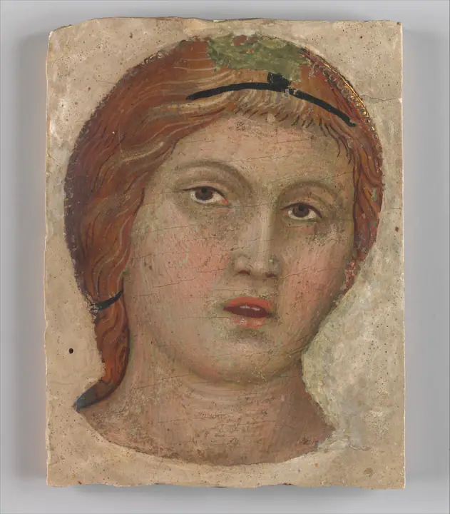Cabeza de ángel de frente, Taddeo di Bartolo