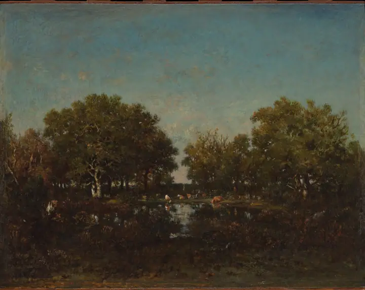 El estanque (recuerdo del bosque de Chambord), Théodore Rousseau