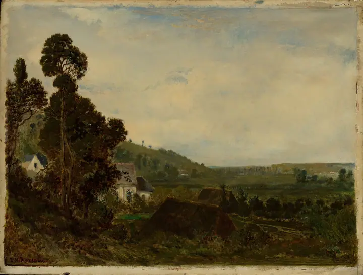 Una vieja capilla en un valle, Théodore Rousseau