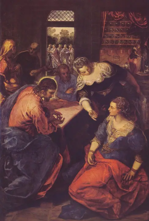 Cristo en casa de Marta y María, Tintoretto