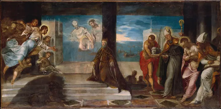 El dux Alvise Mocenigo presentado al Redentor, Tintoretto