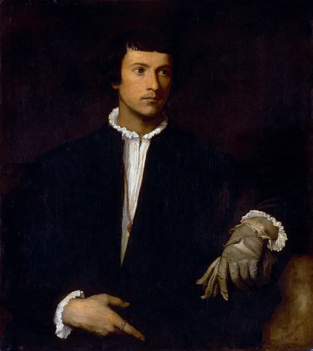 El hombre del guante, Tiziano Vecellio