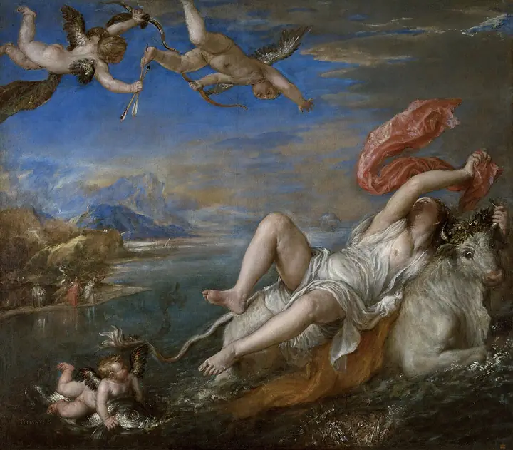 El rapto de Europa, Tiziano Vecellio