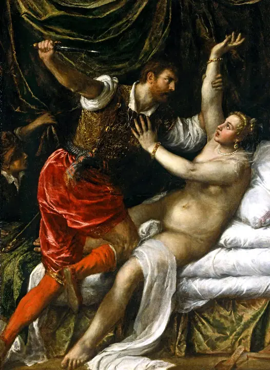 Tarquino y Lucrecia, Tiziano Vecellio