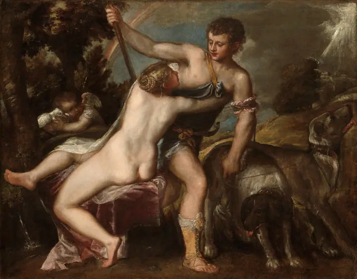 Venus y Adonis, Tiziano Vecellio