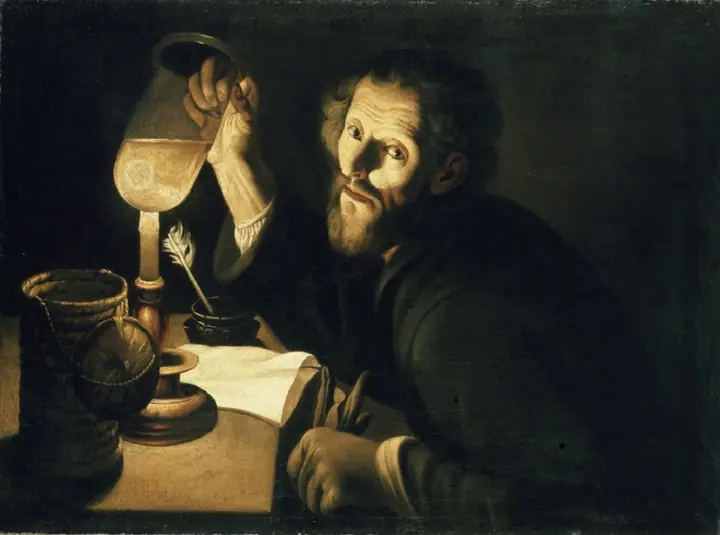 Médico examinando orina, Trophime Bigot