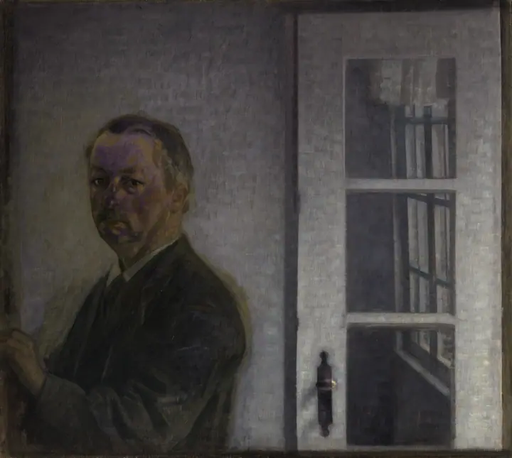 Autorretrato en Spurveskjul, Vilhelm Hammershøi