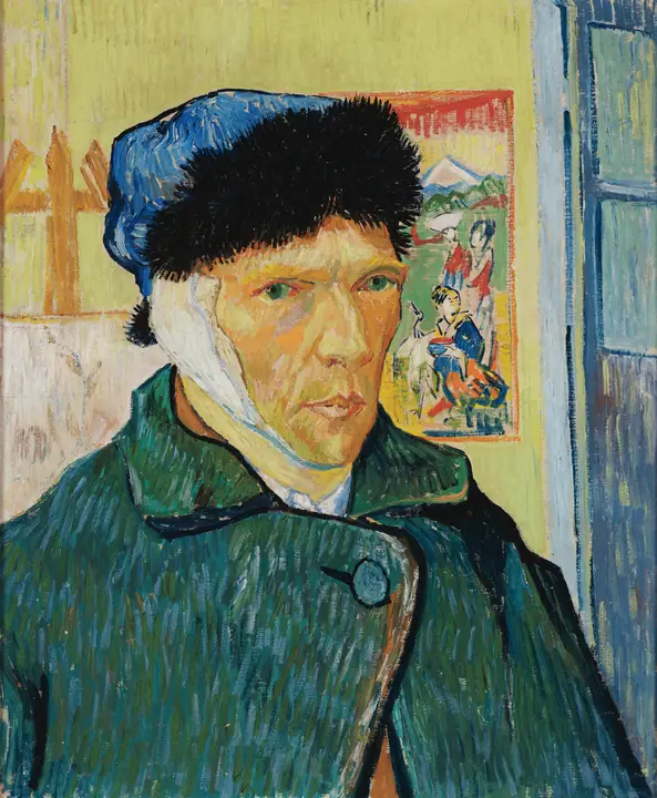 Autorretrato con la oreja vendada, Vincent van Gogh