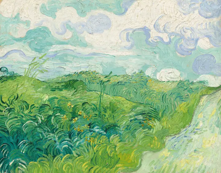 Campos de trigo verde, Auvers, Vincent van Gogh