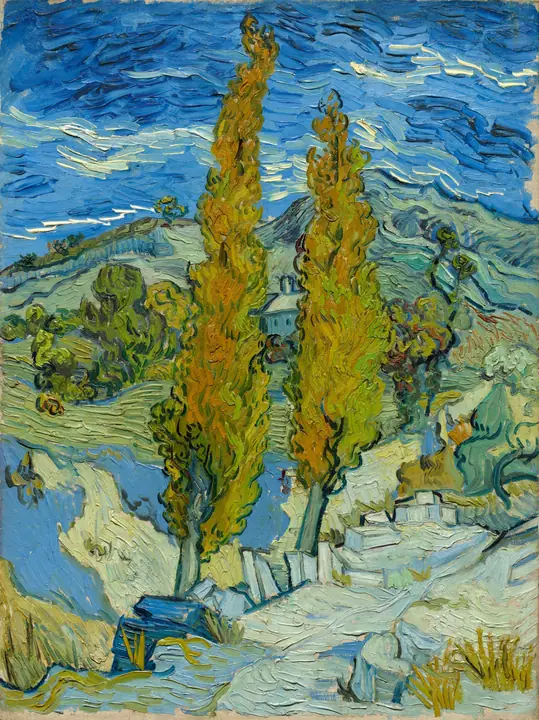 Dos álamos cerca de Saint-Rémy, Vincent van Gogh