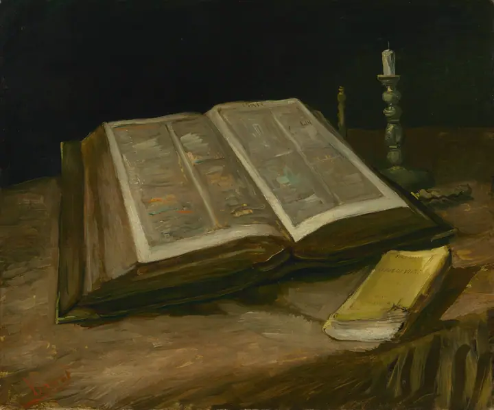 Naturaleza muerta con biblia, Vincent van Gogh