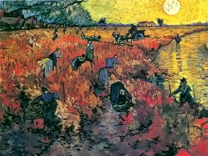 Viñedo rojo en Arlés, Vincent van Gogh