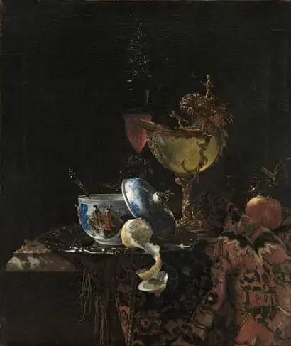Bodegón con copa de Nautilus, Willem Kalf