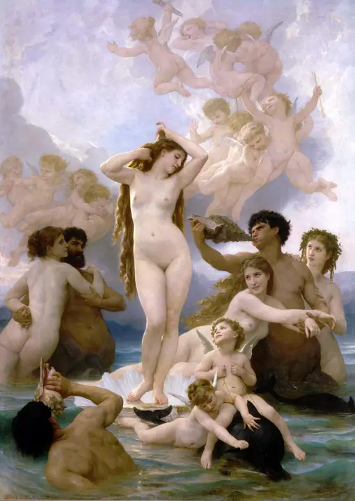 El nacimiento de Venus, William-Adolphe Bouguereau