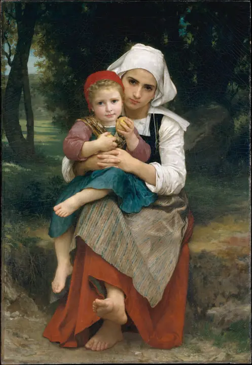 Hermano y hermana bretones, William-Adolphe Bouguereau