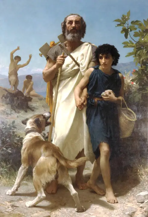 Homero y su guía, William-Adolphe Bouguereau
