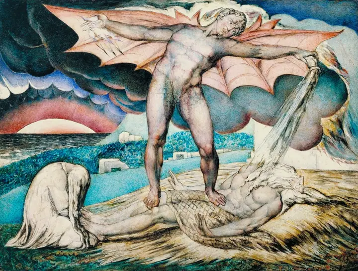 Satán castigando a Job, William Blake