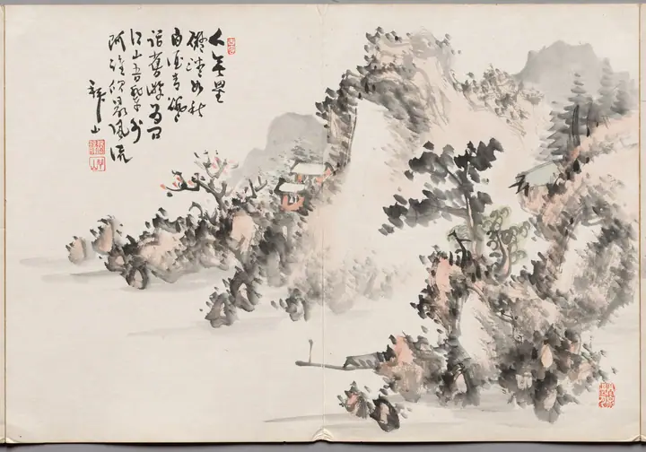 Pintura ocho del álbum de pinturas de Haizan, Yoshitsugu Haizan